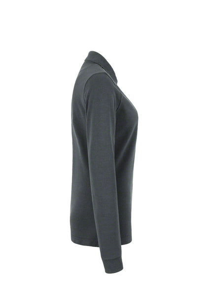 HAKRO Damen Longsleeve-Poloshirt MIKRALINAR® - Anthrazit - 4