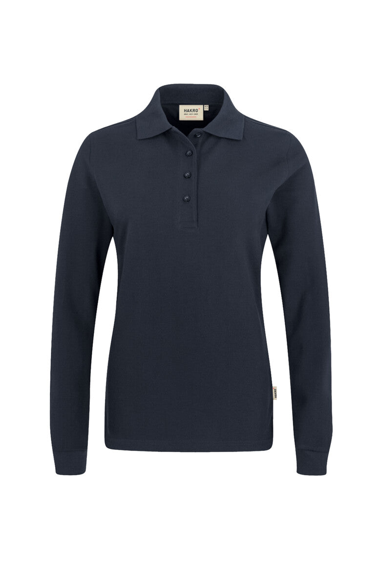 HAKRO Damen Longsleeve-Poloshirt MIKRALINAR® - Tinte - 1