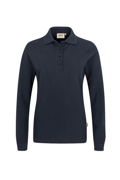 HAKRO Damen Longsleeve-Poloshirt MIKRALINAR® - Tinte - 1