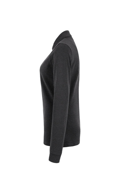 HAKRO Damen Longsleeve-Poloshirt MIKRALINAR® - Karbongrau - 2