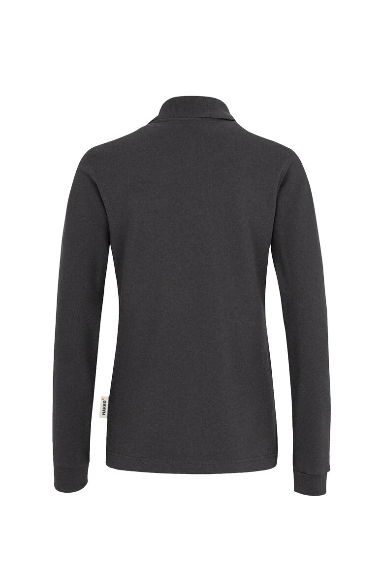 HAKRO Damen Longsleeve-Poloshirt MIKRALINAR® - Karbongrau - 3