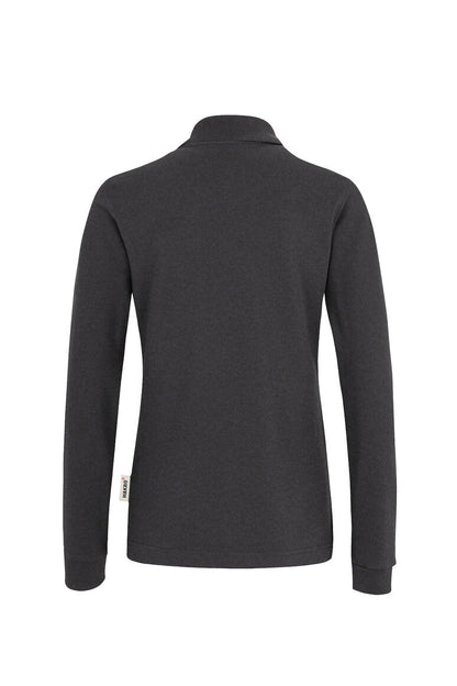 HAKRO Damen Longsleeve-Poloshirt MIKRALINAR® - Karbongrau - 3