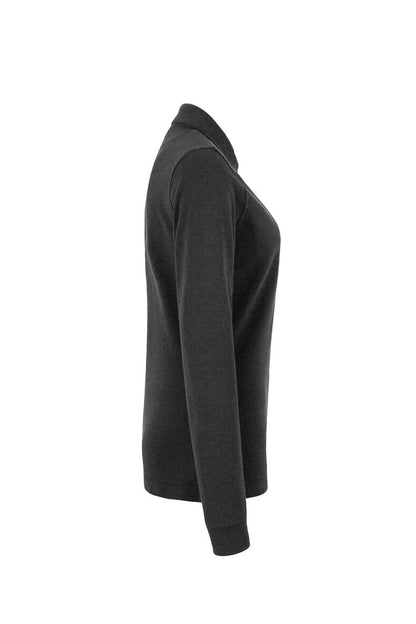 HAKRO Damen Longsleeve-Poloshirt MIKRALINAR® - Karbongrau - 4