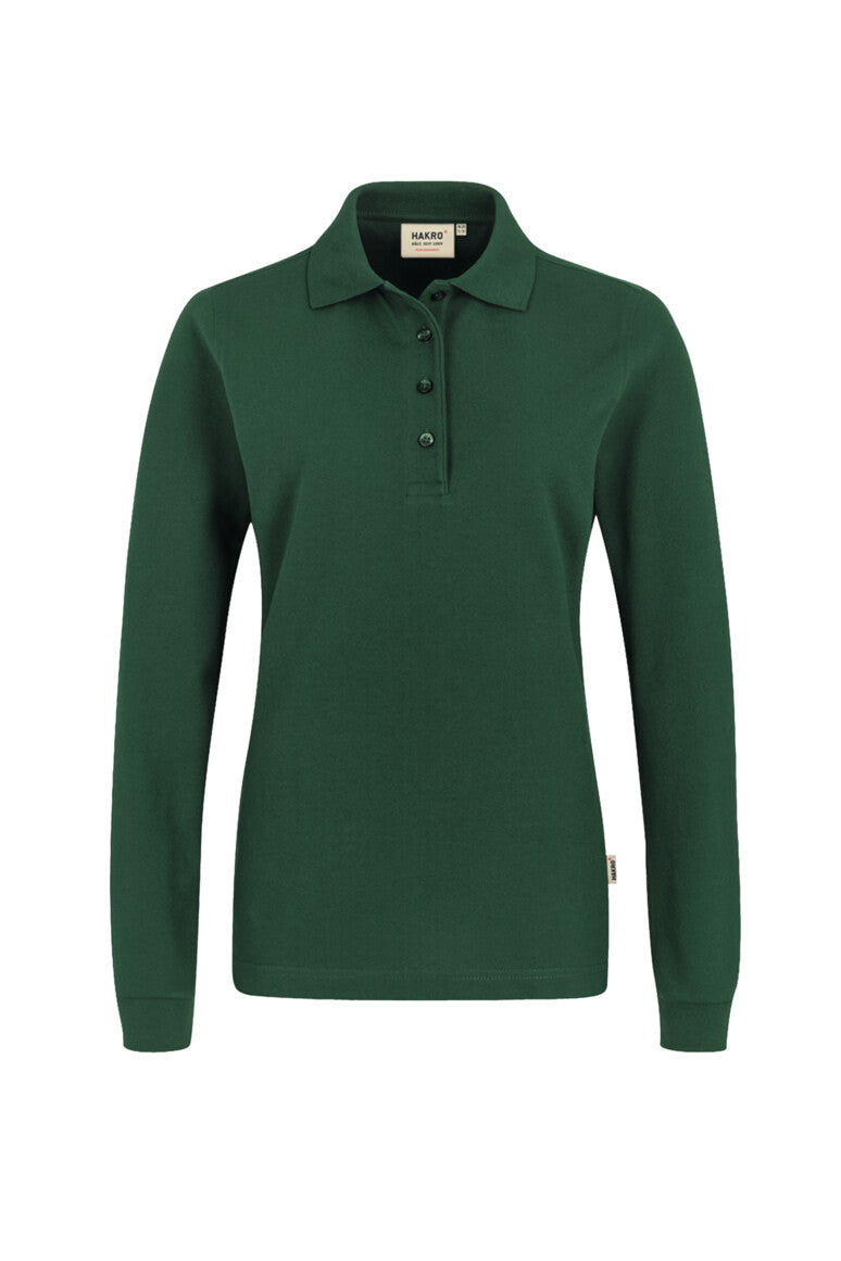 HAKRO Damen Longsleeve-Poloshirt MIKRALINAR® - Tanne - 1
