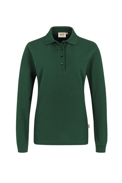 HAKRO Damen Longsleeve-Poloshirt MIKRALINAR® - Tanne - 1