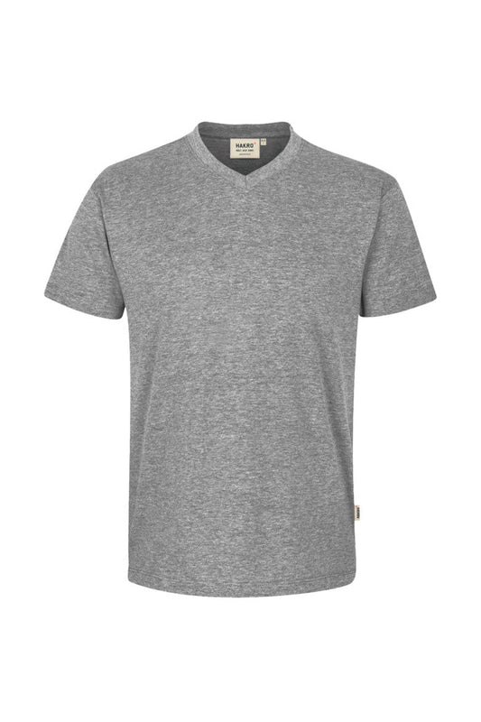 HAKRO V-Shirt Classic - Grau meliert - 1