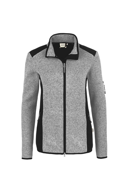 HAKRO Damen Strickfleecejacke - Grau meliert - 1