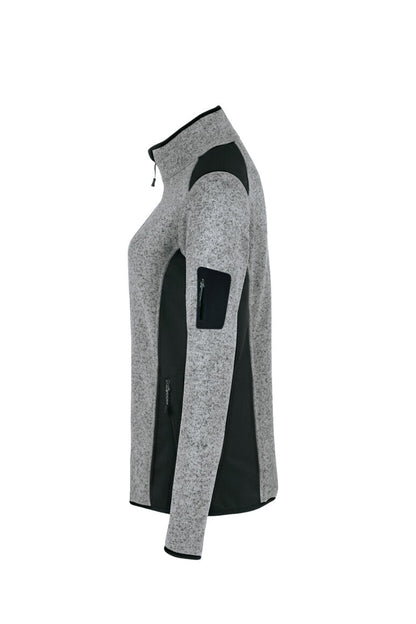 HAKRO Damen Strickfleecejacke - Grau meliert - 2