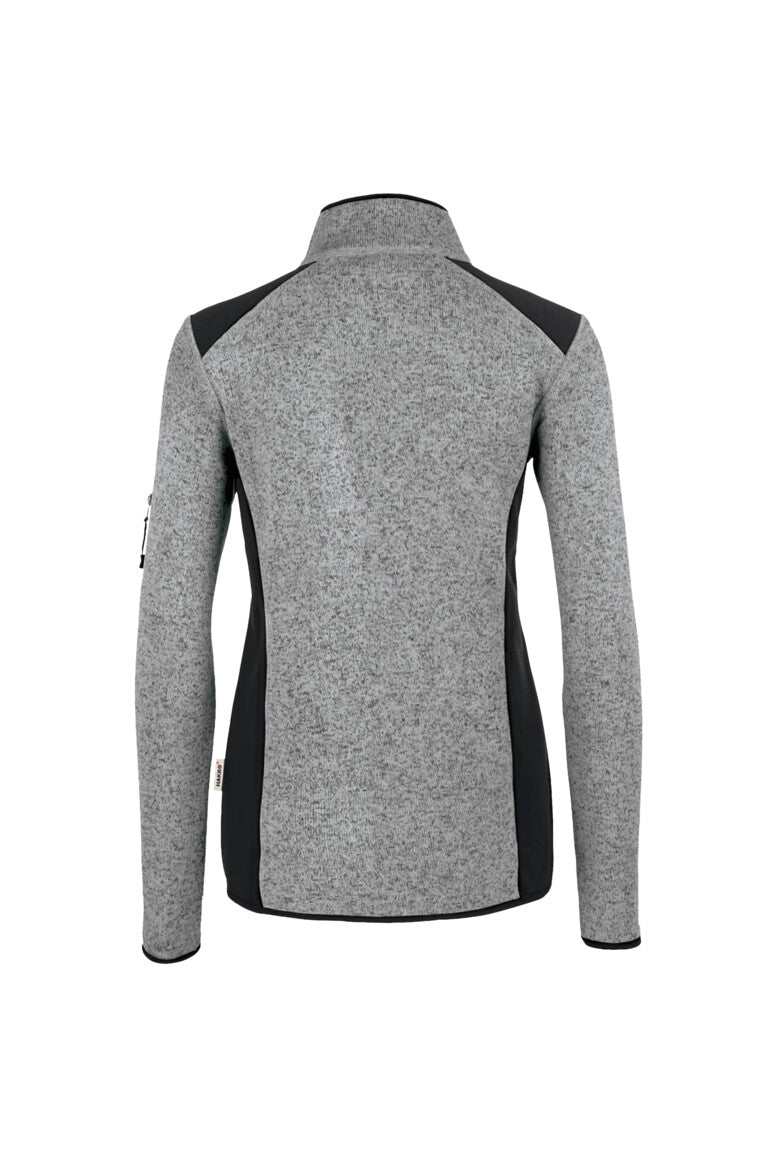 HAKRO Damen Strickfleecejacke - Grau meliert - 3
