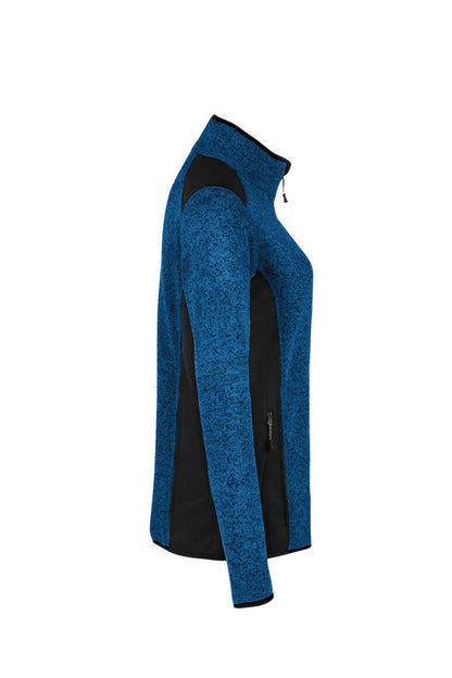 HAKRO Damen Strickfleecejacke - Royalblau meliert - 4