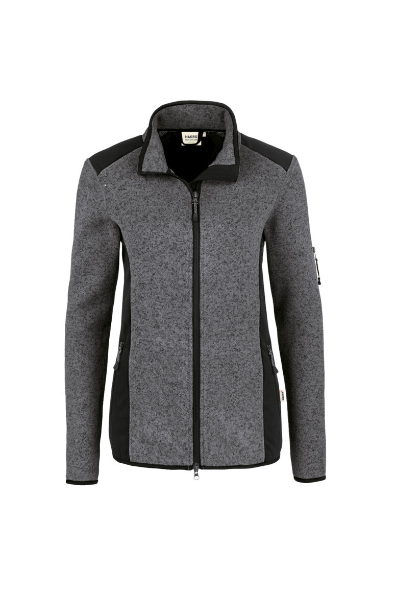 HAKRO Damen Strickfleecejacke - Anthrazit meliert - 1