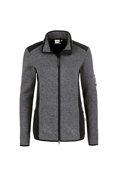 HAKRO Damen Strickfleecejacke - Anthrazit meliert - 1