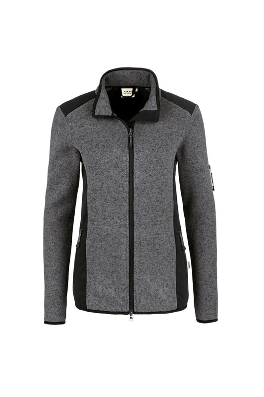 HAKRO Damen Strickfleecejacke - Anthrazit meliert - 1