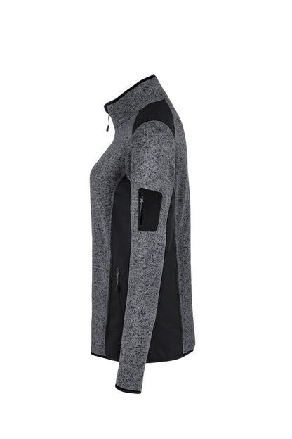 HAKRO Damen Strickfleecejacke - Anthrazit meliert - 2