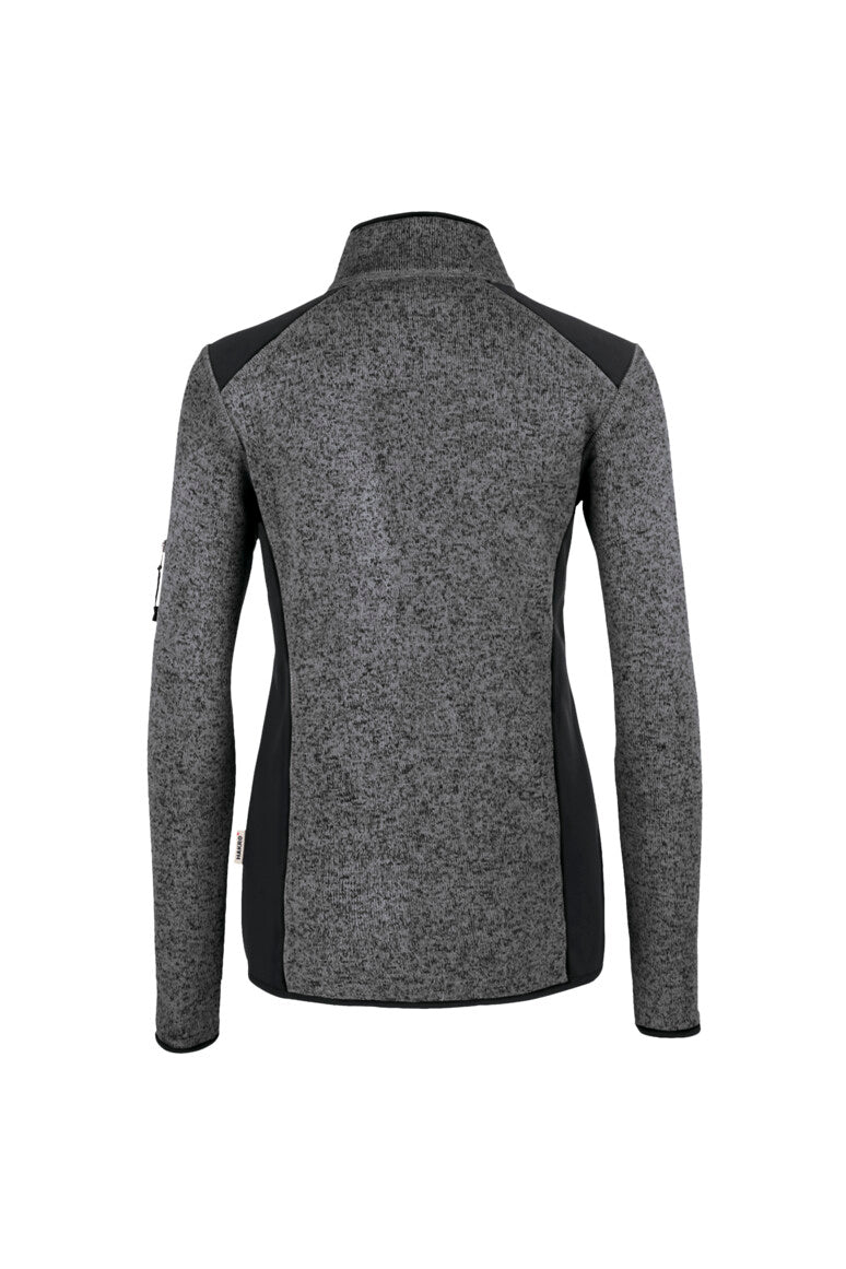 HAKRO Damen Strickfleecejacke - Anthrazit meliert - 3