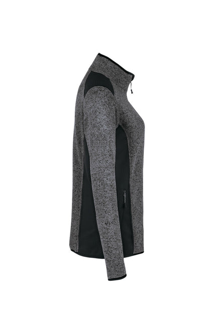 HAKRO Damen Strickfleecejacke - Anthrazit meliert - 4