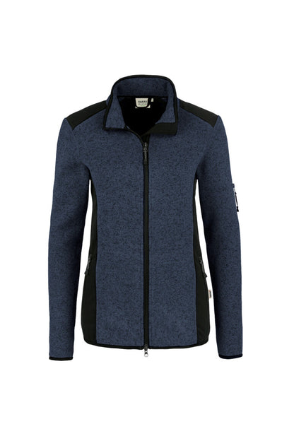 HAKRO Damen Strickfleecejacke - Marine meliert - 1