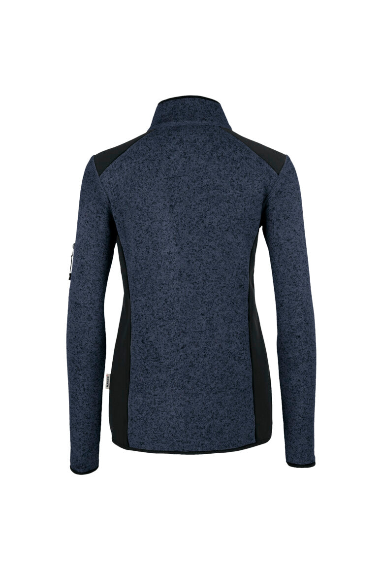 HAKRO Damen Strickfleecejacke - Marine meliert - 3