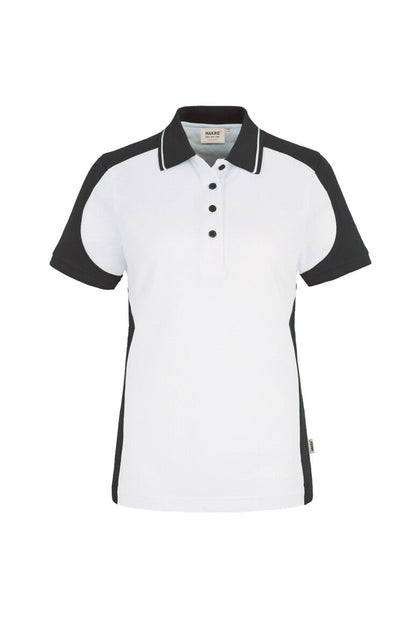HAKRO Damen Poloshirt Contrast MIKRALINAR® - Weiß/anthrazit - 1