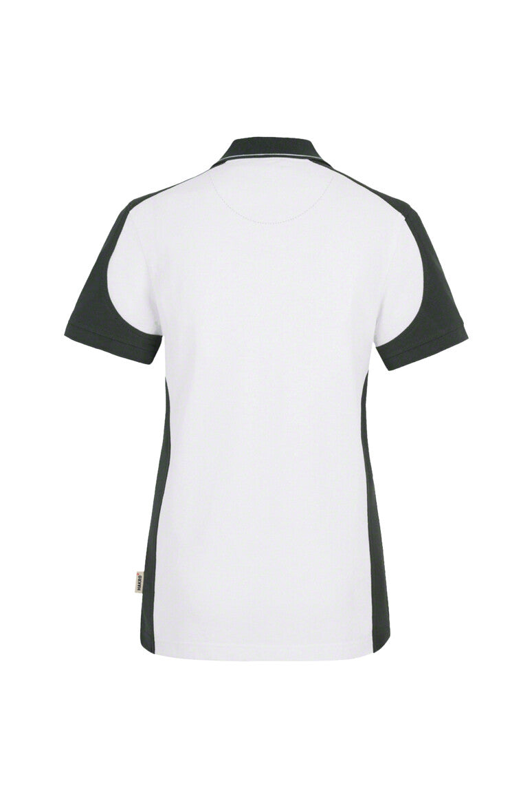 HAKRO Damen Poloshirt Contrast MIKRALINAR® - Weiß/anthrazit - 3