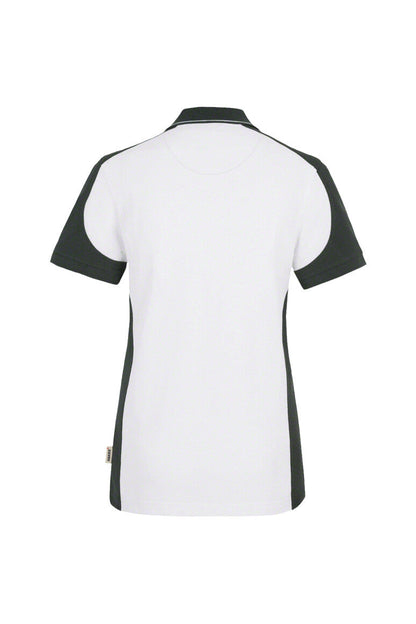 HAKRO Damen Poloshirt Contrast MIKRALINAR® - Weiß/anthrazit - 3