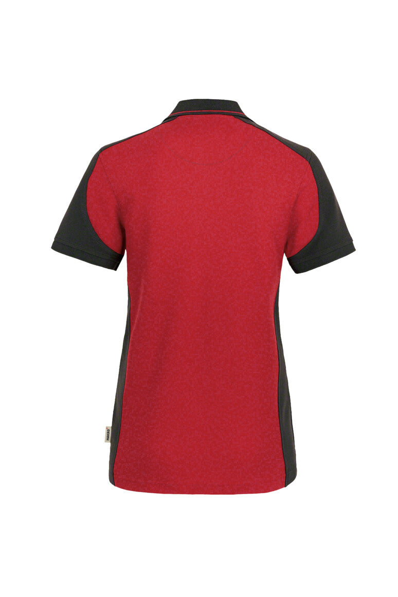 HAKRO Damen Poloshirt Contrast MIKRALINAR® - Rot/anthrazit - 3