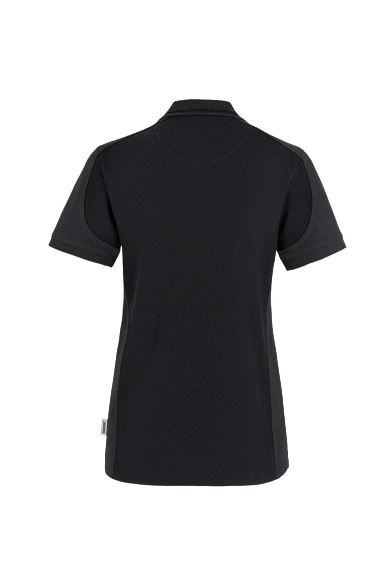 HAKRO Damen Poloshirt Contrast MIKRALINAR® - Schwarz/anthrazit - 3