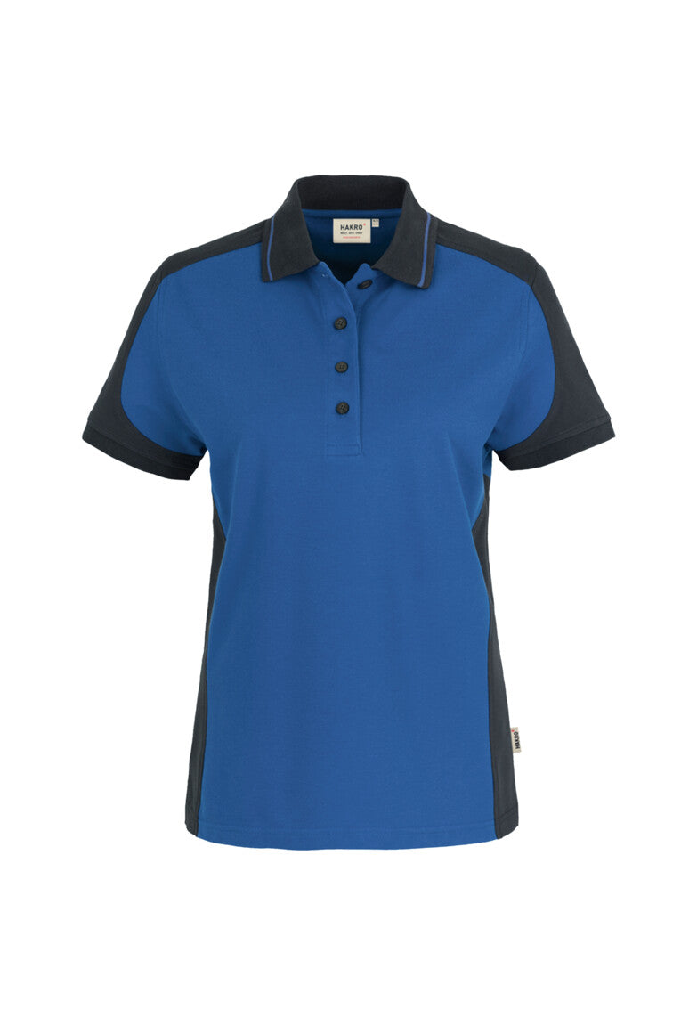 HAKRO Damen Poloshirt Contrast MIKRALINAR® - Royalblau/anthrazit - 1