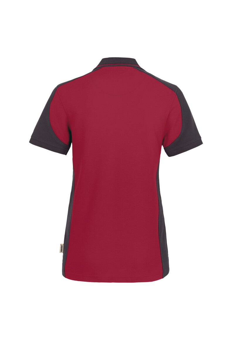 HAKRO Damen Poloshirt Contrast MIKRALINAR® - Weinrot/anthrazit - 3