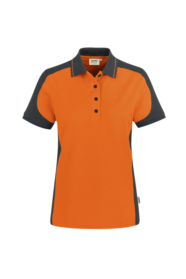 HAKRO Damen Poloshirt Contrast MIKRALINAR® - Orange/anthrazit - 1