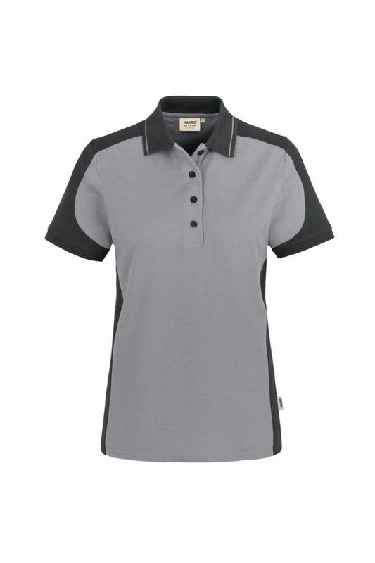 HAKRO Damen Poloshirt Contrast MIKRALINAR® - Titan/anthrazit - 1