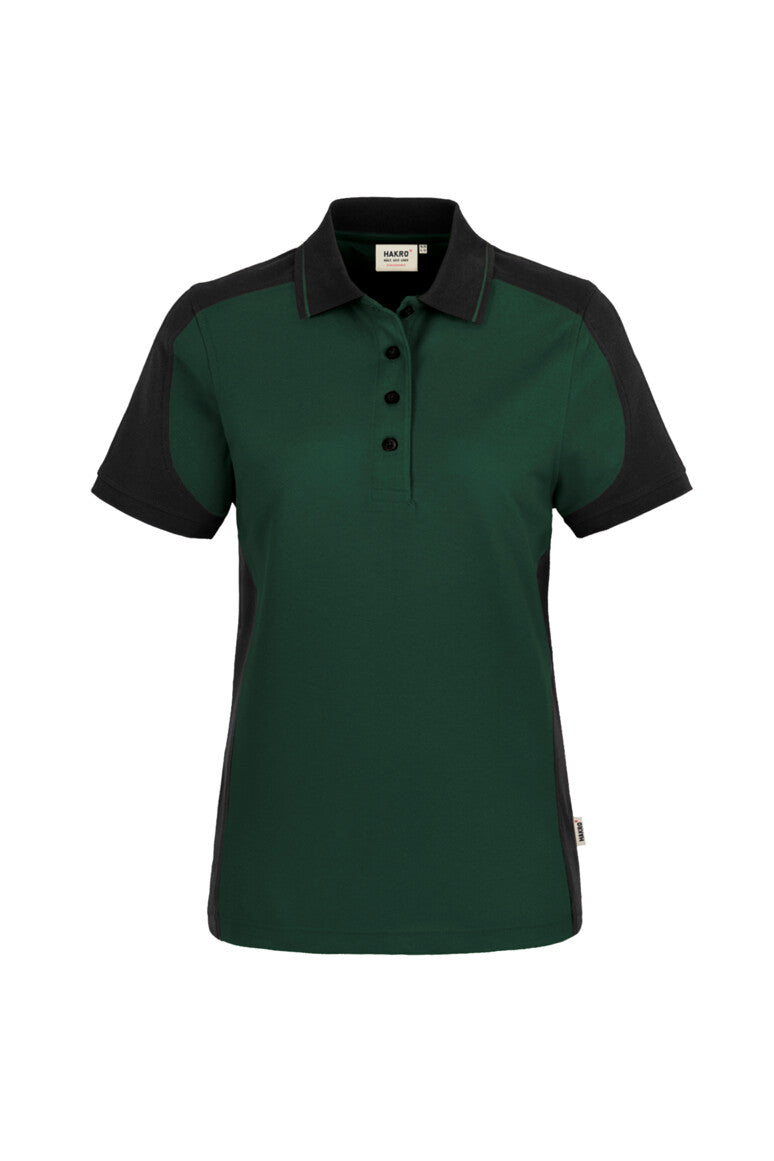 HAKRO Damen Poloshirt Contrast MIKRALINAR® - Tanne/anthrazit - 1
