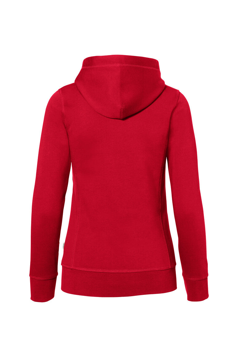 HAKRO Damen Kapuzenjacke Bonded ECO - Rot/silber - 3
