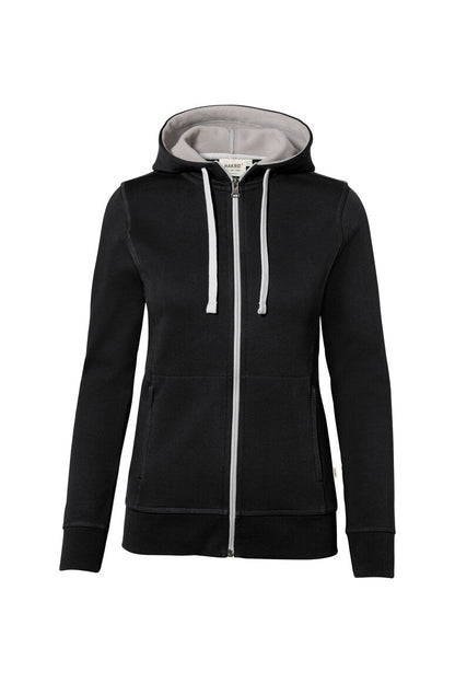 HAKRO Damen Kapuzenjacke Bonded ECO - Schwarz/silber - 1