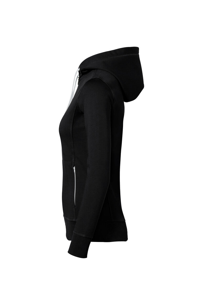 HAKRO Damen Kapuzenjacke Bonded ECO - Schwarz/silber - 2