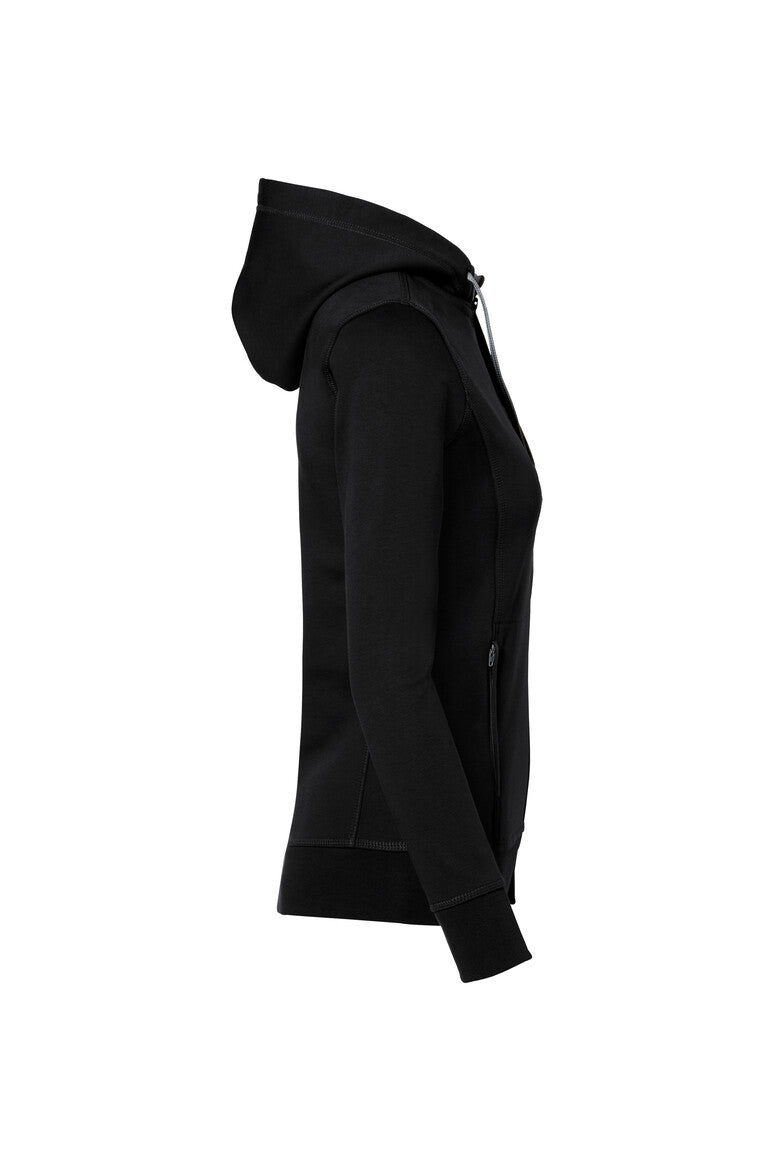 HAKRO Damen Kapuzenjacke Bonded ECO - Schwarz/silber - 4