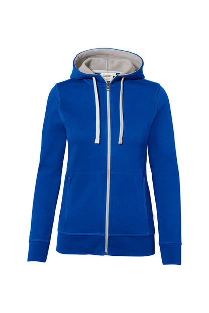 HAKRO Damen Kapuzenjacke Bonded ECO - Royalblau/silber - 1