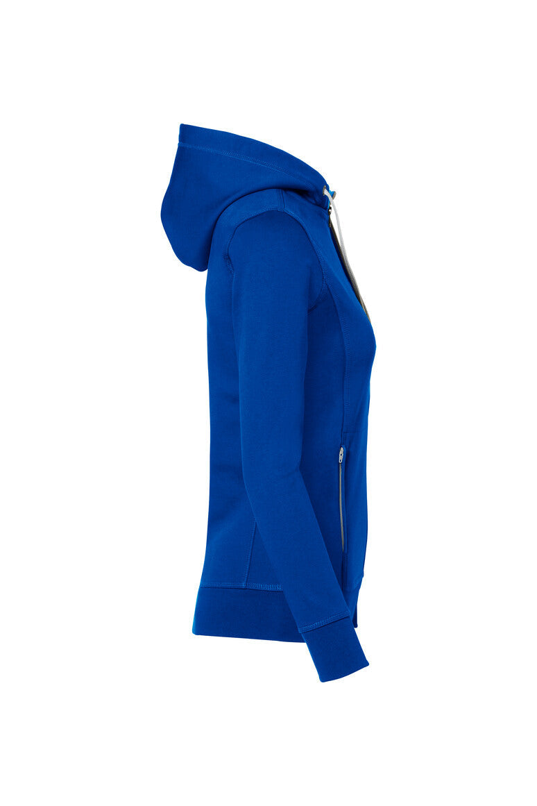 HAKRO Damen Kapuzenjacke Bonded ECO - Royalblau/silber - 4
