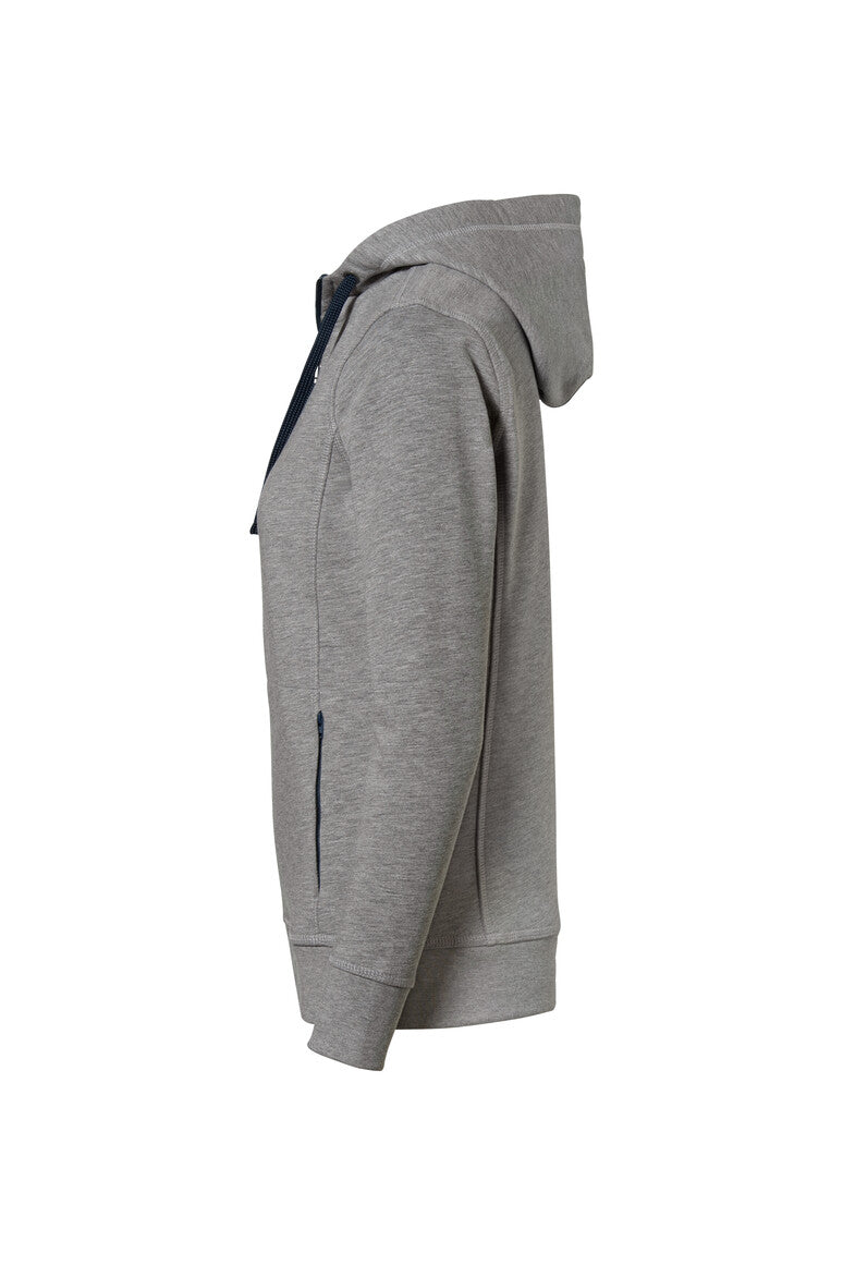 HAKRO Damen Kapuzenjacke Bonded ECO - Grau meliert/tinte - 2