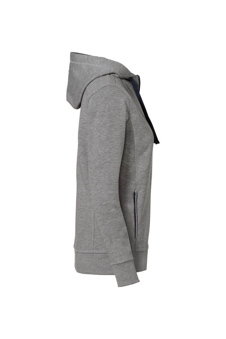 HAKRO Damen Kapuzenjacke Bonded ECO - Grau meliert/tinte - 4