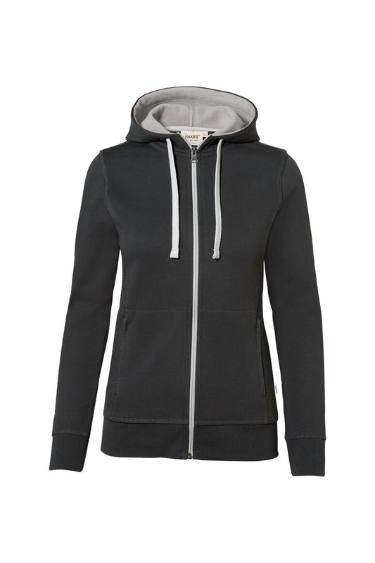 HAKRO Damen Kapuzenjacke Bonded ECO - Anthrazit/silber - 1