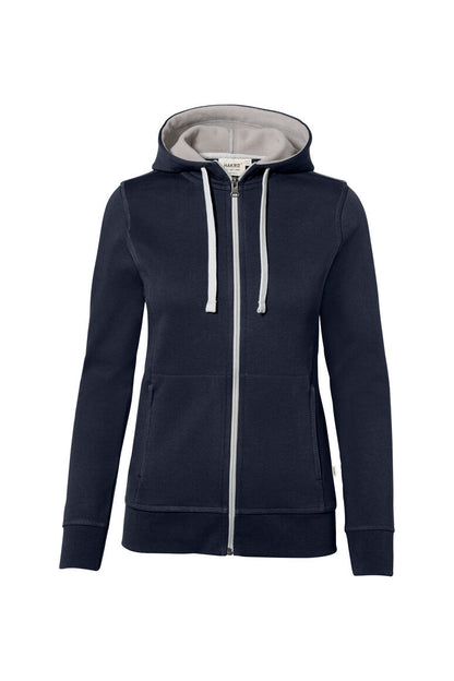 HAKRO Damen Kapuzenjacke Bonded ECO - Tinte/silber - 1