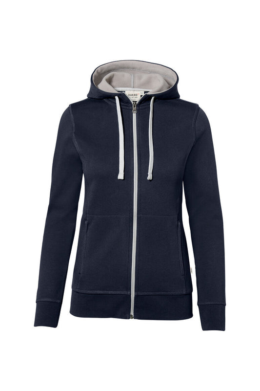 HAKRO Damen Kapuzenjacke Bonded ECO - Tinte/silber - 1
