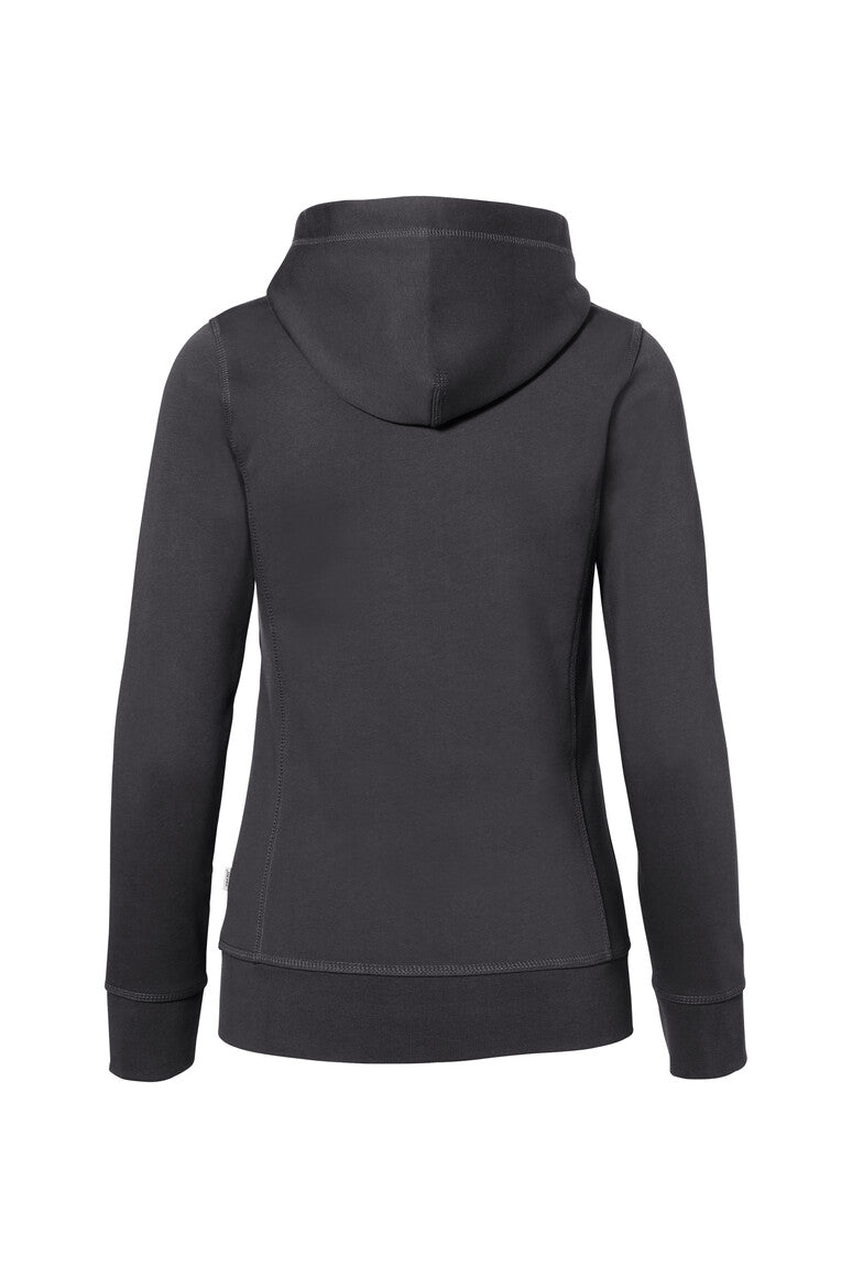 HAKRO Damen Kapuzenjacke Bonded ECO - Karbongrau/silber - 3