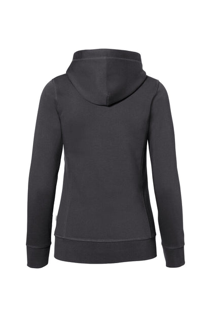 HAKRO Damen Kapuzenjacke Bonded ECO - Karbongrau/silber - 3