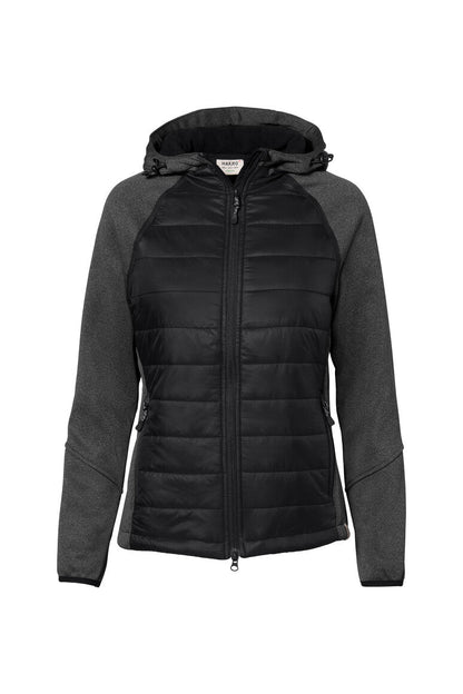 HAKRO Damen Kapuzen-Hybridjacke Contrast - Schwarz - 1