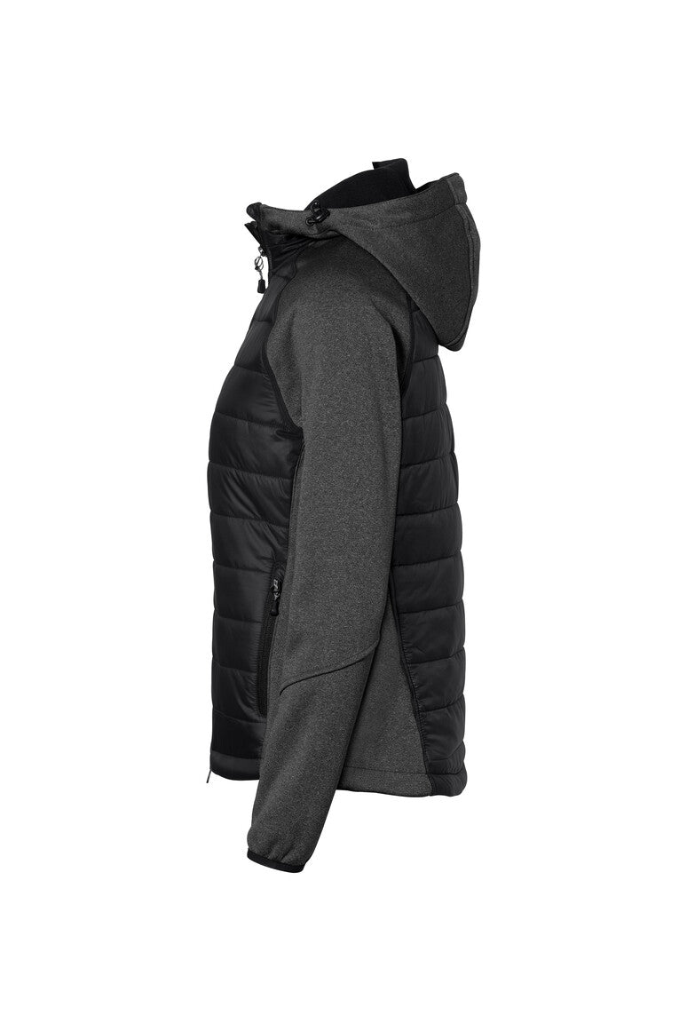 HAKRO Damen Kapuzen-Hybridjacke Contrast - Schwarz - 2