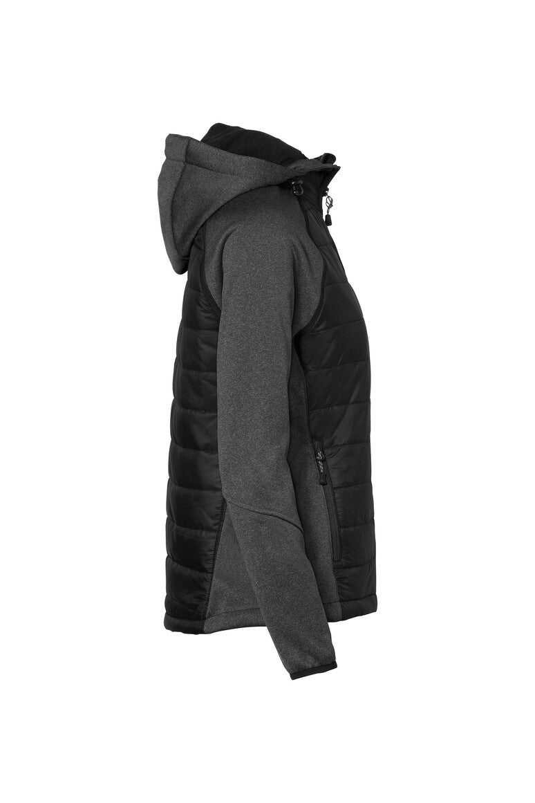 HAKRO Damen Kapuzen-Hybridjacke Contrast - Schwarz - 4