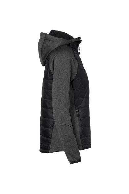HAKRO Damen Kapuzen-Hybridjacke Contrast - Schwarz - 4