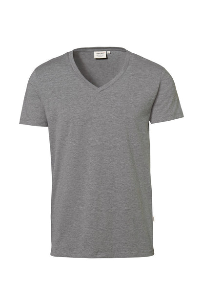 HAKRO V-Shirt Stretch - Grau meliert - 1